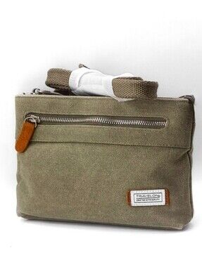 New RFID Sage Travelon Anti-Theft Denim Canvas Heritage Crossbody + Travel Bag